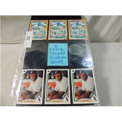 LOT 6 FRANK THOMAS ROOKIE CARDS MINT!!