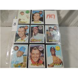 LOT 8 1969 TOPPS BASEBALL CARDS AS SHOWN