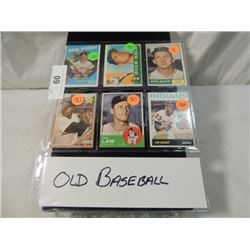 LOT 6 OLD TOPPS BASEBALL CARDS 1959-1964 AS SHOWN