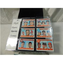 6 BASEBALL CARDS TOPPS STARS ROOKIES 1969 WOW!!