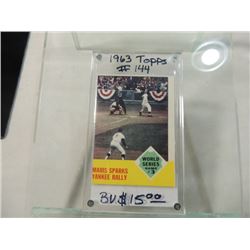 1963 TOPPS BASEBALL CARD ROGER MARIS