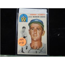 1954 TOPPS JOHNNY SCHMITZ BASEBALL CARD