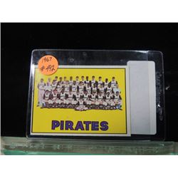 1967 TOPPS PIRATES TEAM BASEBALL CARD