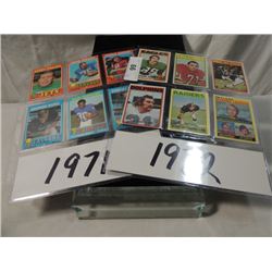 12 CARD LOT FOOTBALL SPORTS TOPPS 1972