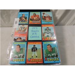 8 CARD LOT FOOTBALL SPORTS CARDS TOPPS 1971