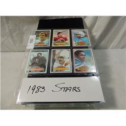 6 TOPPS FOOTBALL SPORTS CARDS 1983 STARS