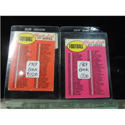 PAIR 1969 FOOTBALL CARD TOPPS CHECKLIST CLEAN