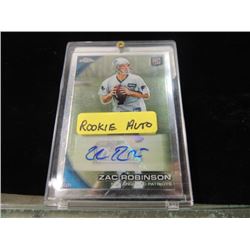 TOPPS CHROME ROOKE AUTOGRAPH ZAC ROBINSON FOOTBALL