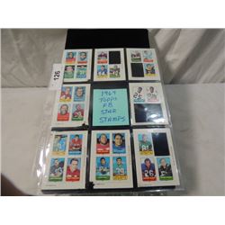LOT 1969 TOPPS FOOTBALL STAR STAMPS