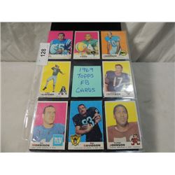 LOT 8 1969 TOPPS FOOTBALL SPORTS CARDS
