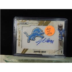 JAHVID BEST AUTOGRAPHED ROOKIE FOOTBALL CARD #269