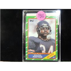 1986 WALTER PAYTON TOPPS BEARS FOOTBALL CARD