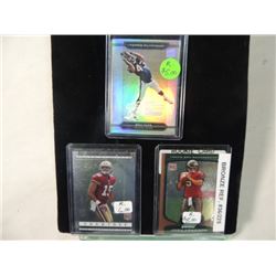 LOT 3 FOOTBALL CARDS TATE CRABTREE FREEMAN CHROME