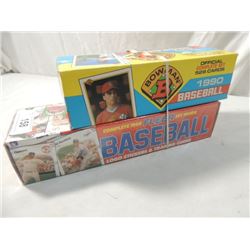 BOWMAN 1990 FLEER 1988 BASEBALL CARD FACTORY SETS