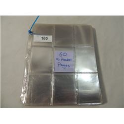 LOT 50 9 POCKET VINYL CARD PAGES AS SHOWN