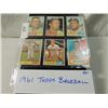 Image 1 : LOT 6  1961 TOPPS BASEBALL SPORTS CARDS