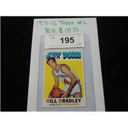 1971 1972 TOPPS #2 BILL BRADLEY BASKETBALL CARD