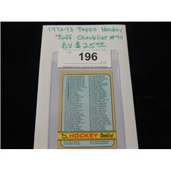 1972 1973 TOPPS #94 HOCKEY CARD CHECKLIST