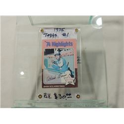 1975 TOPPS #1 HANK AARON BASEBALL CARD