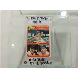 1965 TOPPS #3 MANTLE KILLEBREW BASEBALL CARD