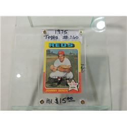 1975 TOPPS #260 JOHNNY BENCH BASEBALL CARD
