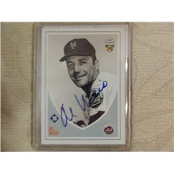 AUTOGRAPHED BASEBALL CARD AL WEIS
