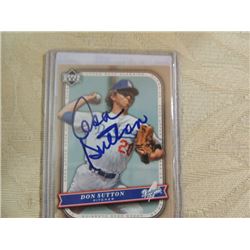 AUTOGRAPHED BASEBALL CARD DON SUTTON