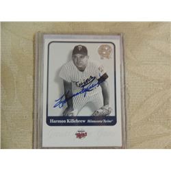 AUTOGRAPHED BASEBALL CARD HARMON KILLEBREW