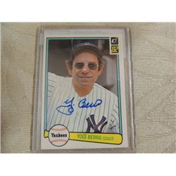 AUTOGRAPHED BASEBALL CARD YOGI BERRA