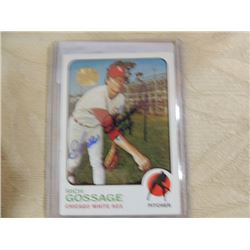 AUTOGRAPHED BASEBALL CARD RICH "GOOSE" GOSSAGE