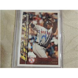 AUTOGRAPHED BASEBALL CARD MO VAUGHN