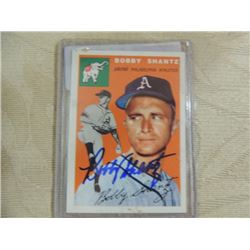 AUTOGRAPHED BASEBALL CARD BOBBY SHANTZ