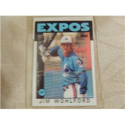 AUTOGRAPHED BASEBALL CARD JIM WOHLFORD