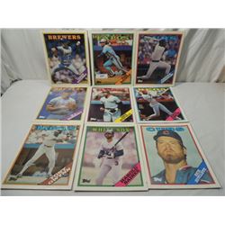 LOT 9 TOPPS OFFICIAL TWO POCKET FOLDERS BASEBALL