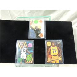 LOT 3 SHAQUILLE O'NEAL BASKETBALL CARDS AS SHOWN