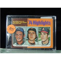 TOPPS BASEBALL CARD 1975 RYAN BOSMAN BUSBY