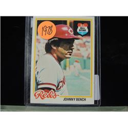 1978 TOPPS JOHNNY BENCH ALL STAR BASEBALL CARD