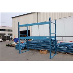 1 BLUE 8' REDIRACK UPRIGHT WITH 2 - 8' CROSSBARS