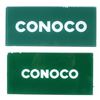 Image 1 : Conoco Gas Pump Glass Inserts (2) Green
