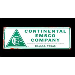 Continental Emsco Oil Porcelain Advertising Sign