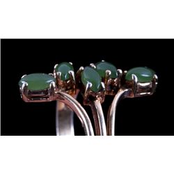 18K Gold and Apple Jade Ring
