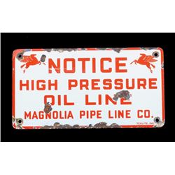 Mobil Magnolia Oil Double Pegasus Porcelain Sign