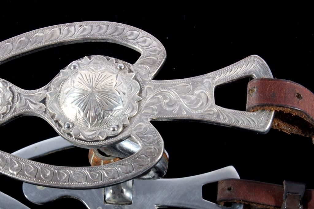 Vintage Mexican Silver Mounted Show Horse Bit