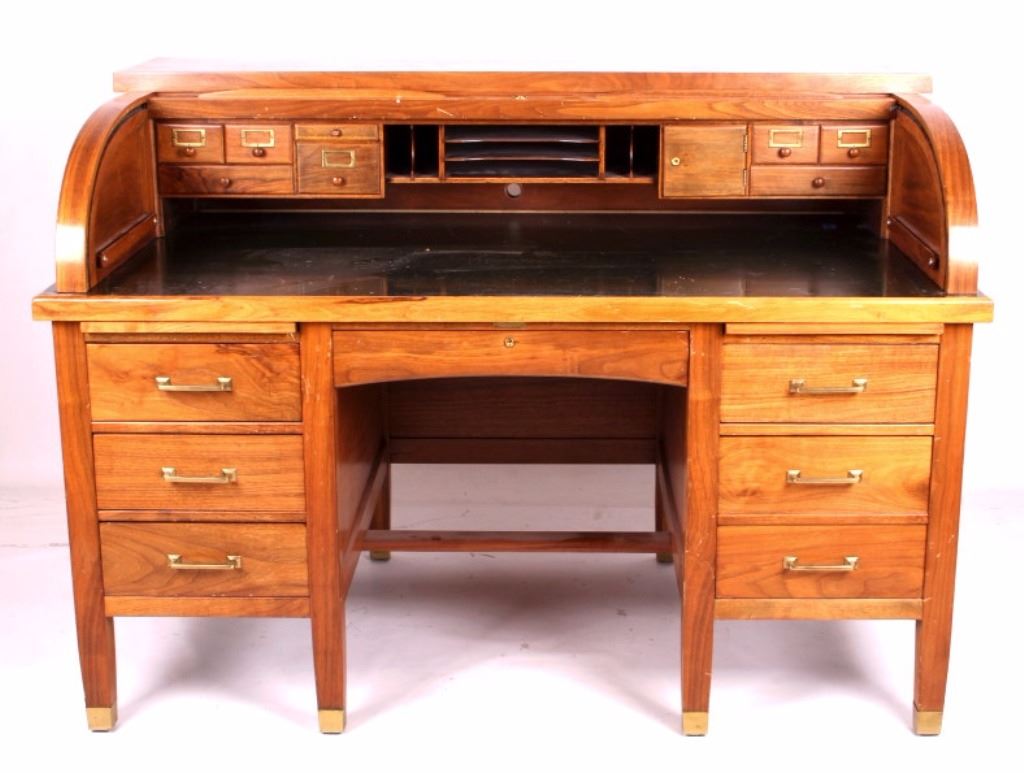 Antique Oak Roll Top Desk