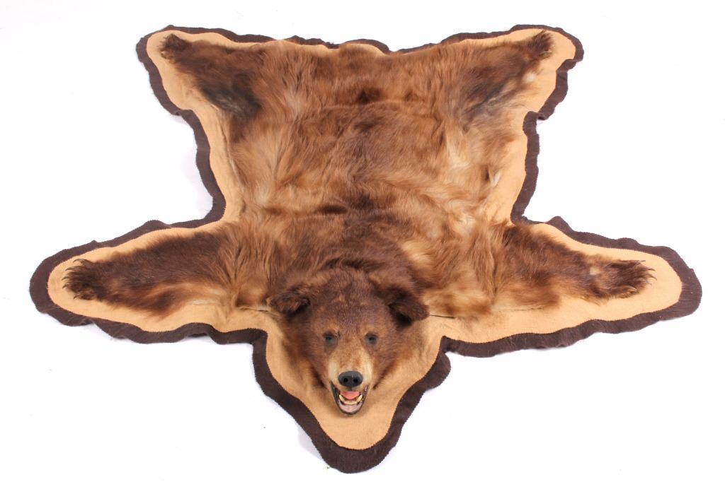 Montana Cinnamon Blonde Black Bear Rug