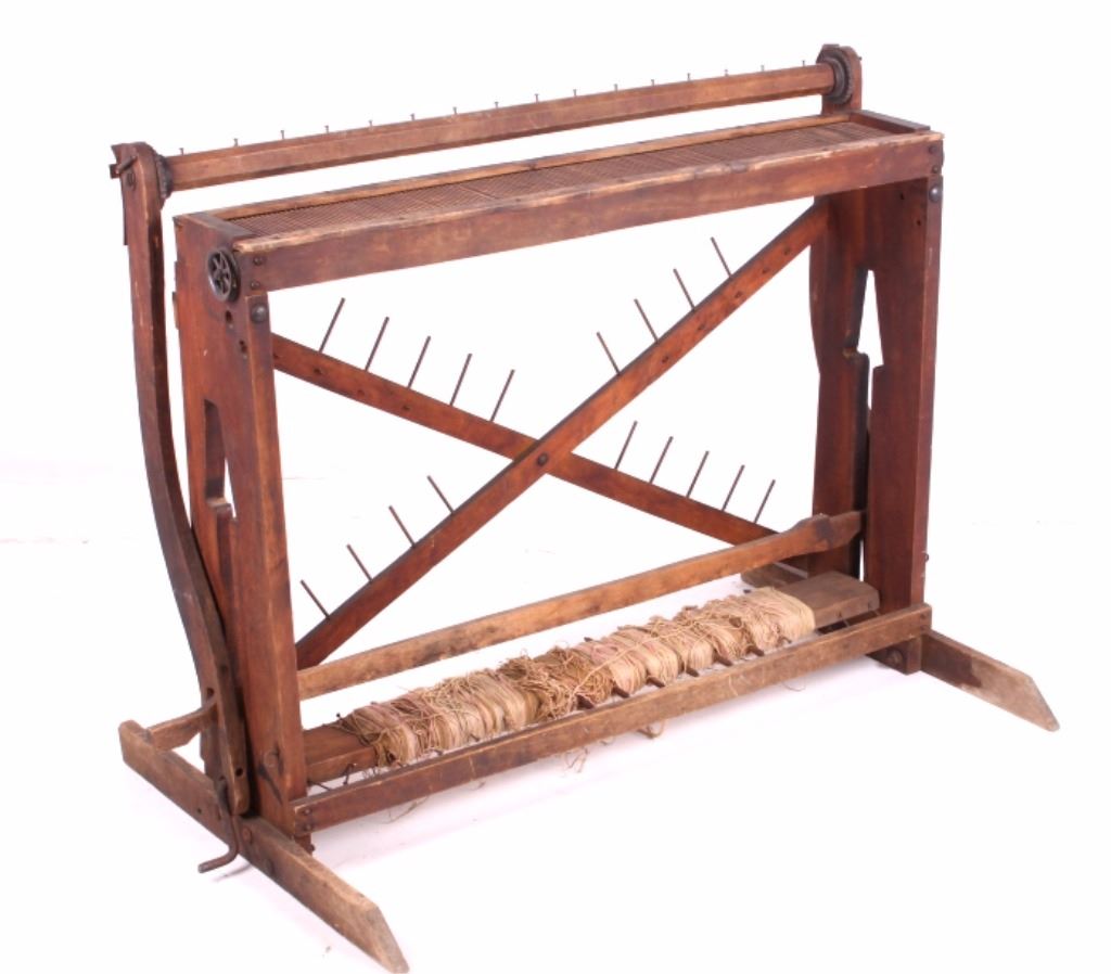 Antique Wooden Rug Weaving Loom