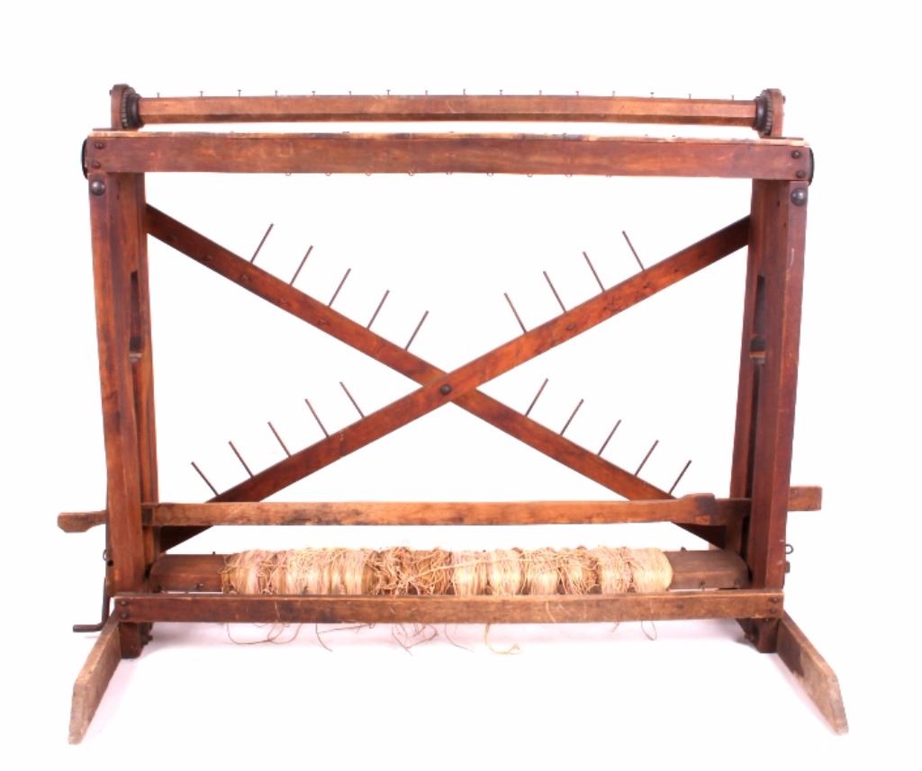Antique Wooden Rug Weaving Loom