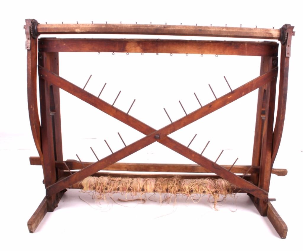 Antique Wooden Rug Weaving Loom