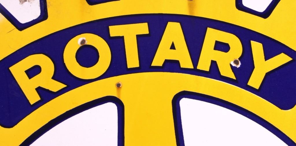 Rotary International Porcelain Sign