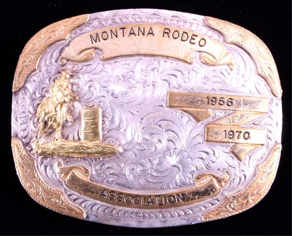 70’s Double Heart Pure Silver Belt Buckle by Montana Silversmiths main image 1